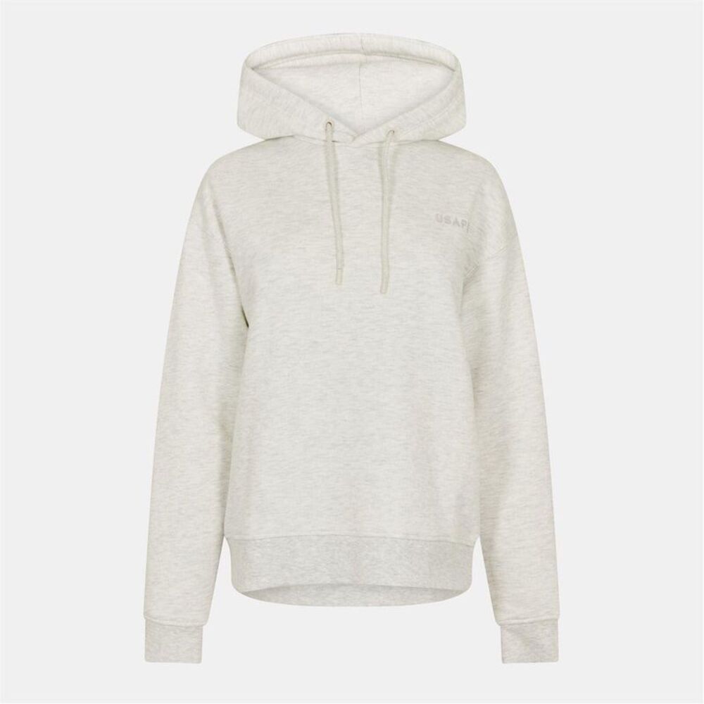 USA Pro Womens/Ladies Classic Logo Hoodie / Ice Grey